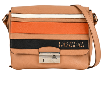 Righe Sound Lock Satchel, &pound;375, Handbags, Brown, Leather, Front view